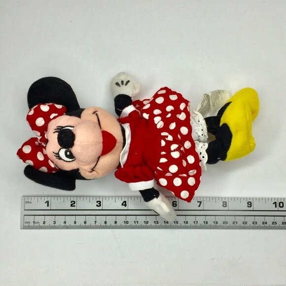 Disney Minnie Mouse Red Polka Dot Dress Mini 10" Bean Bag  Plush Stuffie Animal - Picture 5 of 9